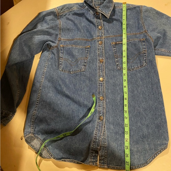 Harley Davidson Shirt Women’s Medium Blue Denim Jeans Medium Wash Biker Blues - Picture 4 of 7